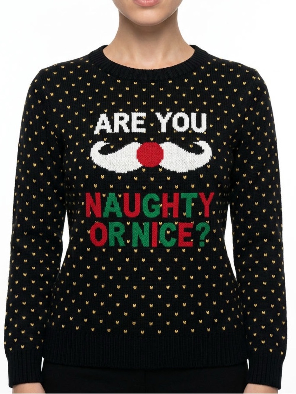 🎄|•MERRY CHRISTMAS| 'Are You Naughty Or Nice?' Fun ‘Ugly’ Holiday Sweater